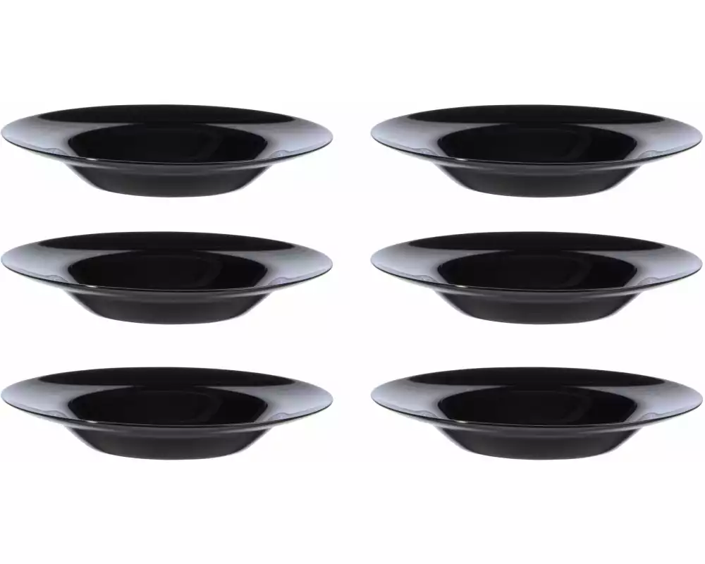 Arcoroc Suppen- & Pastateller Evolution Ø 28.5 cm, 6 Stück, Schwarz