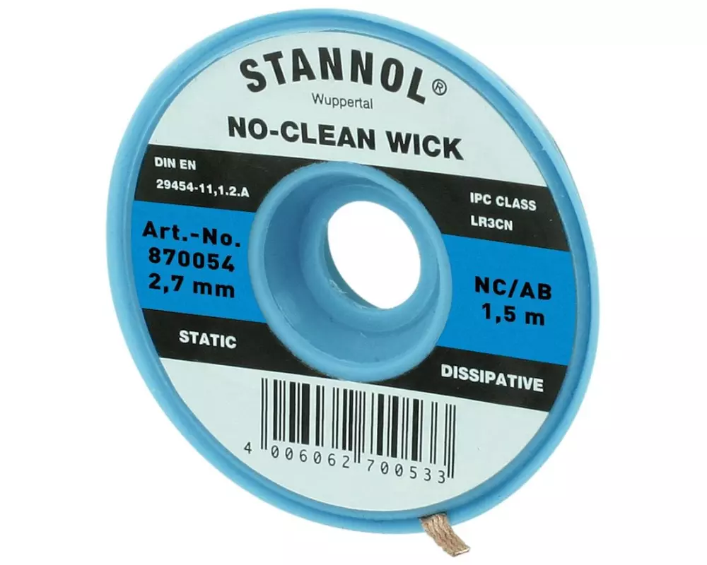 Stannol Entlötlitze NC-BB Entlötlitze 2.7 mm x 1.5m halogenfrei