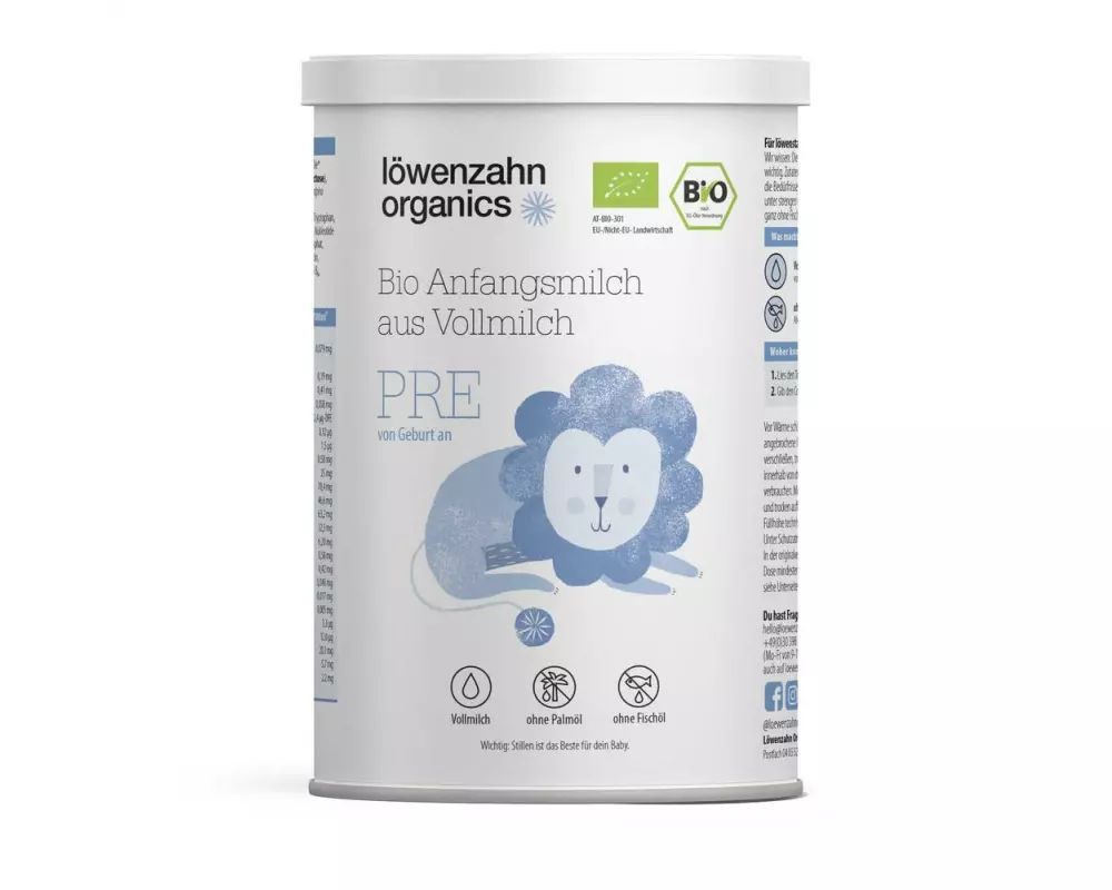 löwenzahn organics Anfangsmilch Bio PRE aus Vollmilch, 400 g