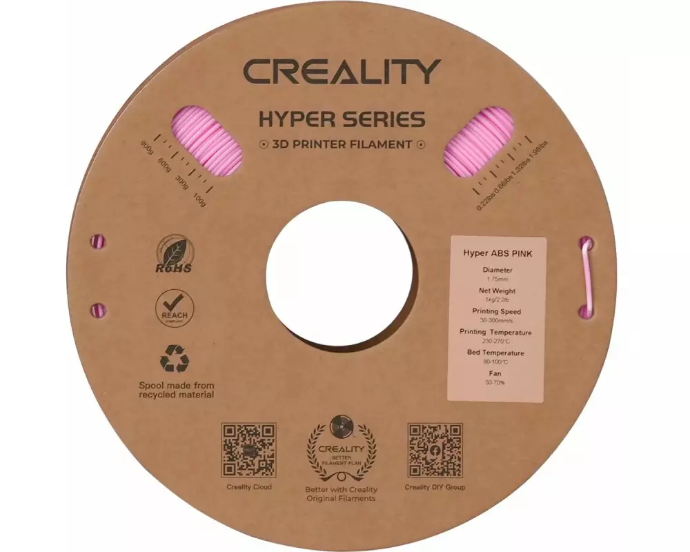 Creality Filament Creality Hyper ABS Filament Pink 1.75 mm 1 kg