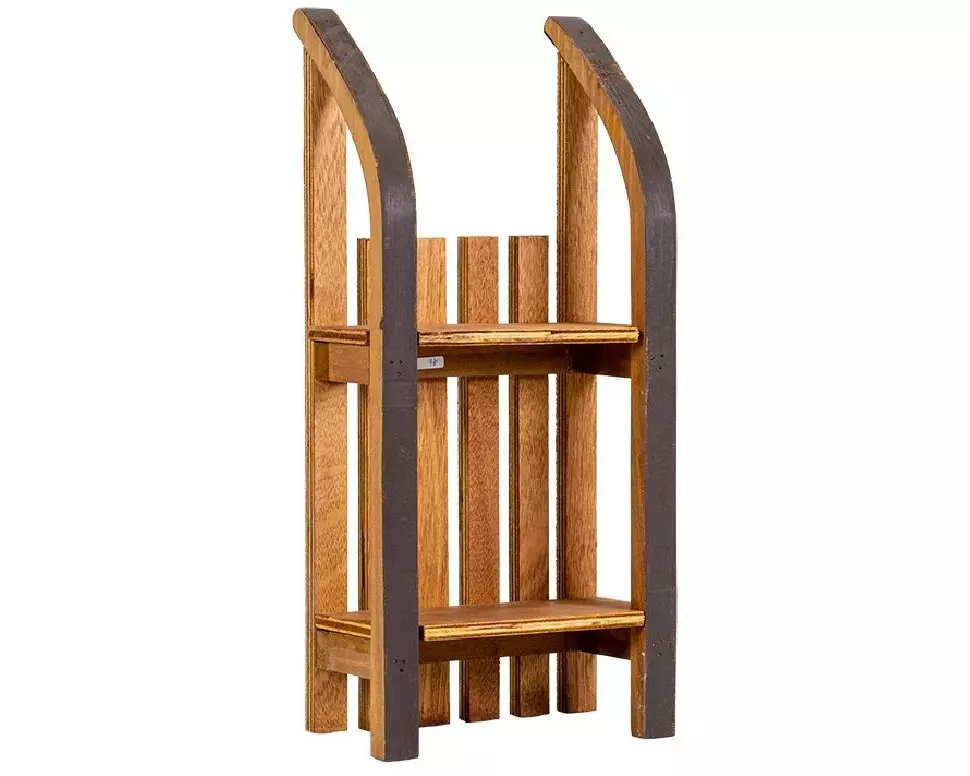 Kadastar Regal Schlitten S 38 x 17.5 cm, Braun