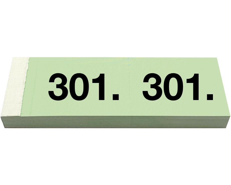 SIMPLEX Garderobenblock 301-400 13095 grün 100 Blatt