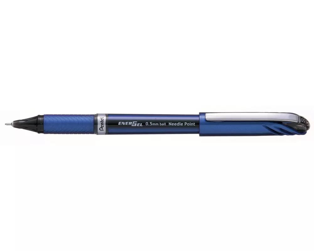 pentel Gelschreiber EnerGel Plus mit 0.5 mm Nadelspitze, Schwarz