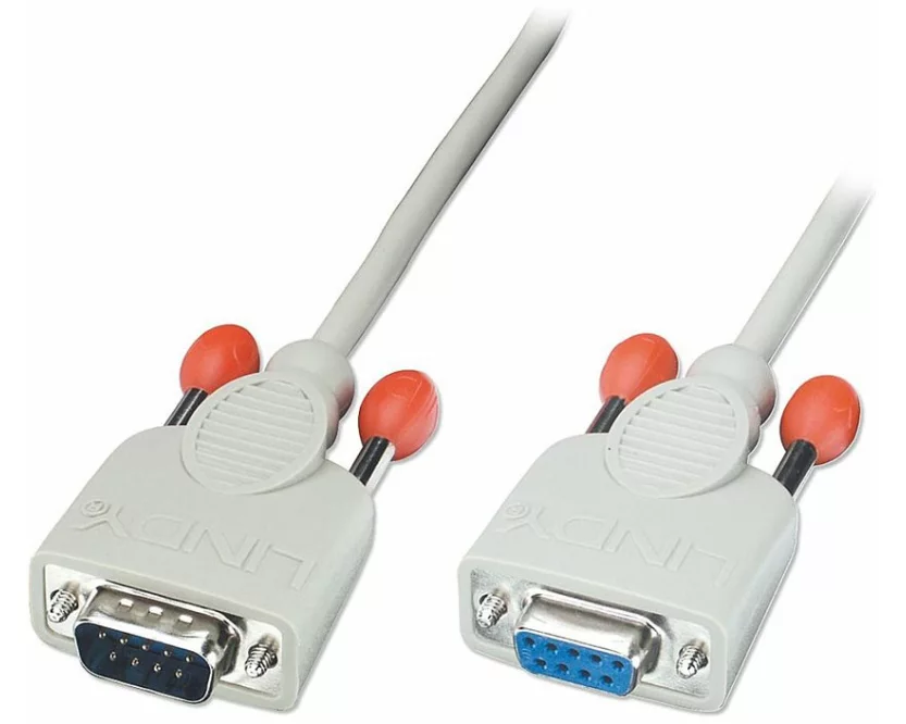 LINDY RS232 Extension Cable 9 Pin 5m Sub-D Male to Sub-D Female, 1:1