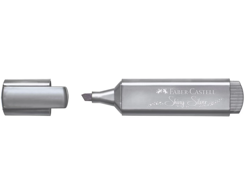 Faber-Castell Textmarker 1546 Shiny Silver, Metallic