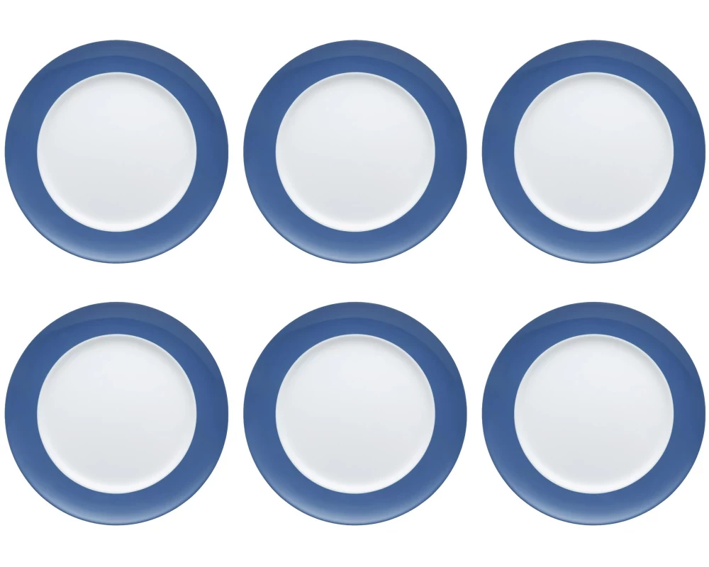 THOMAS Speiseteller Sunny Day 6 Stück,Himmelblau, 27 cm