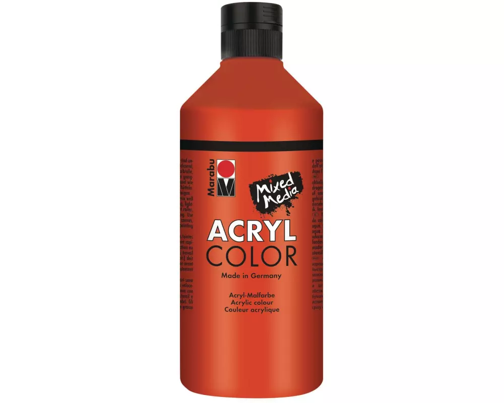 Marabu Acrylfarbe Acryl Color 500 ml Zinnoberrot