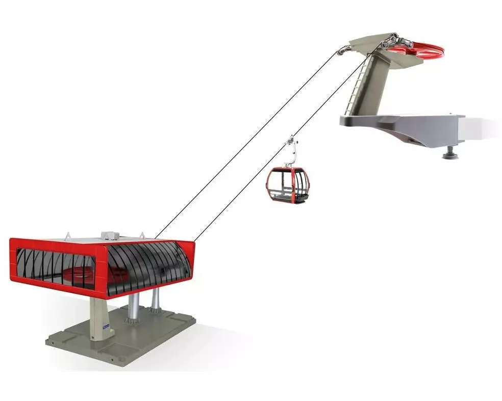 Jägerndorfer Seilbahn D-Line 1:32 Rot/Schwarz