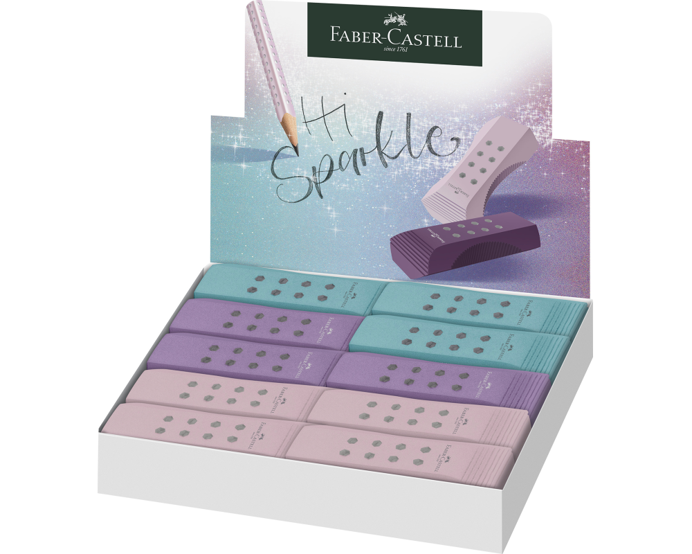 FABER-CASTELL Radierer RollOn 187310 Sparkle 3 Farben ass.