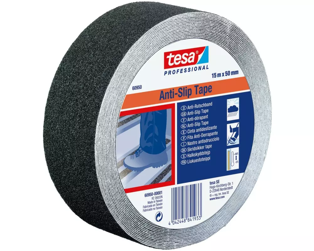 tesa Anti-Rutsch-Band 25 mm x 15 m, Transparent