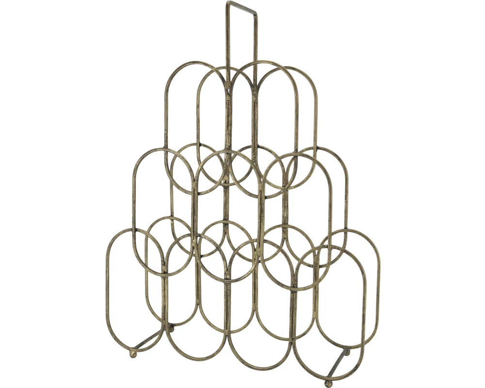 Chic Antique Weinflaschenhalter für 9 Flaschen Messing