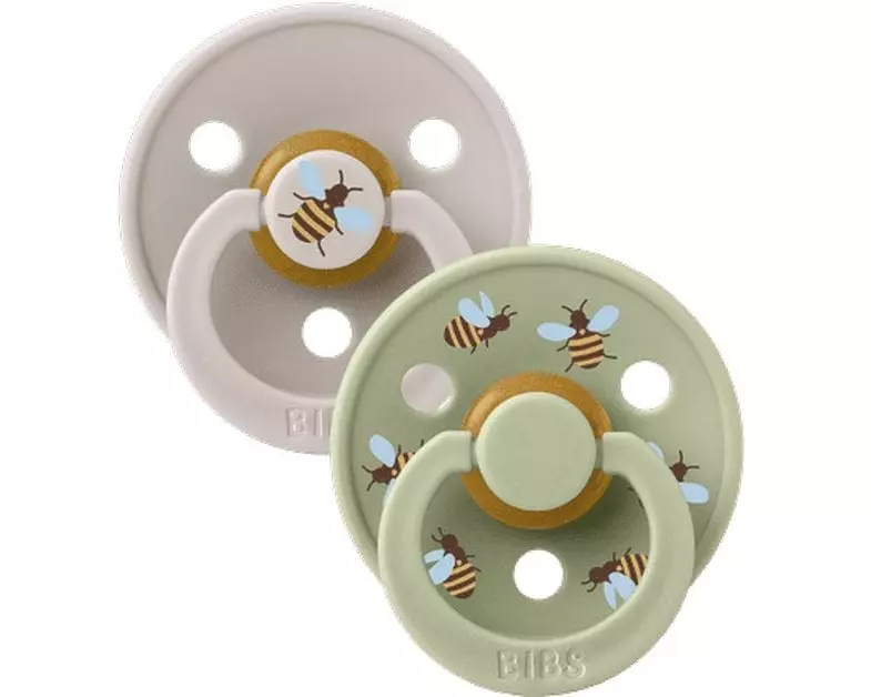 Bibs Nuggi Studio Line Colour Round 0-6m, 2 Stk.