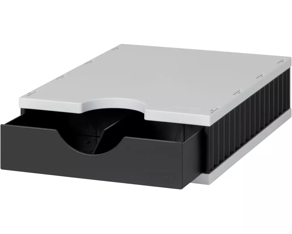Styro Schubladenbox Styrodoc Uno Schwarz/Grau