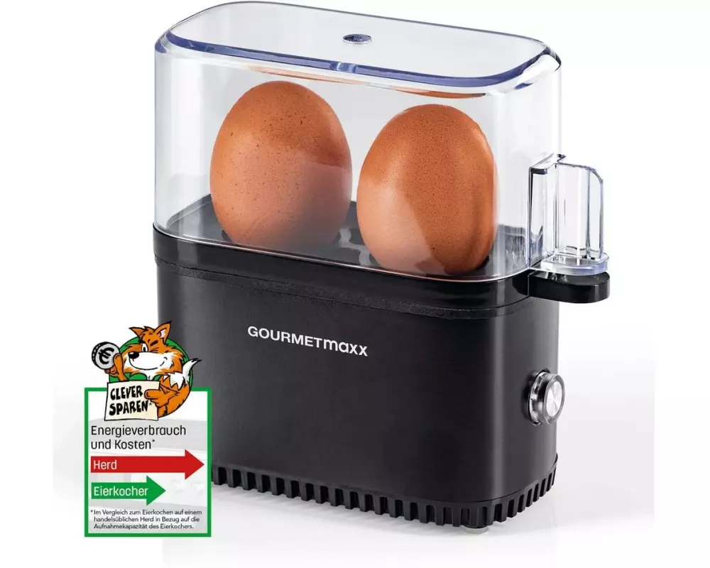 GOURMETmaxx Eierkocher Kompakt 2.0 250 W Schwarz