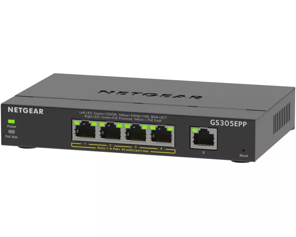 Netgear PoE+ Switch GS305EPP-100PES 5 Port