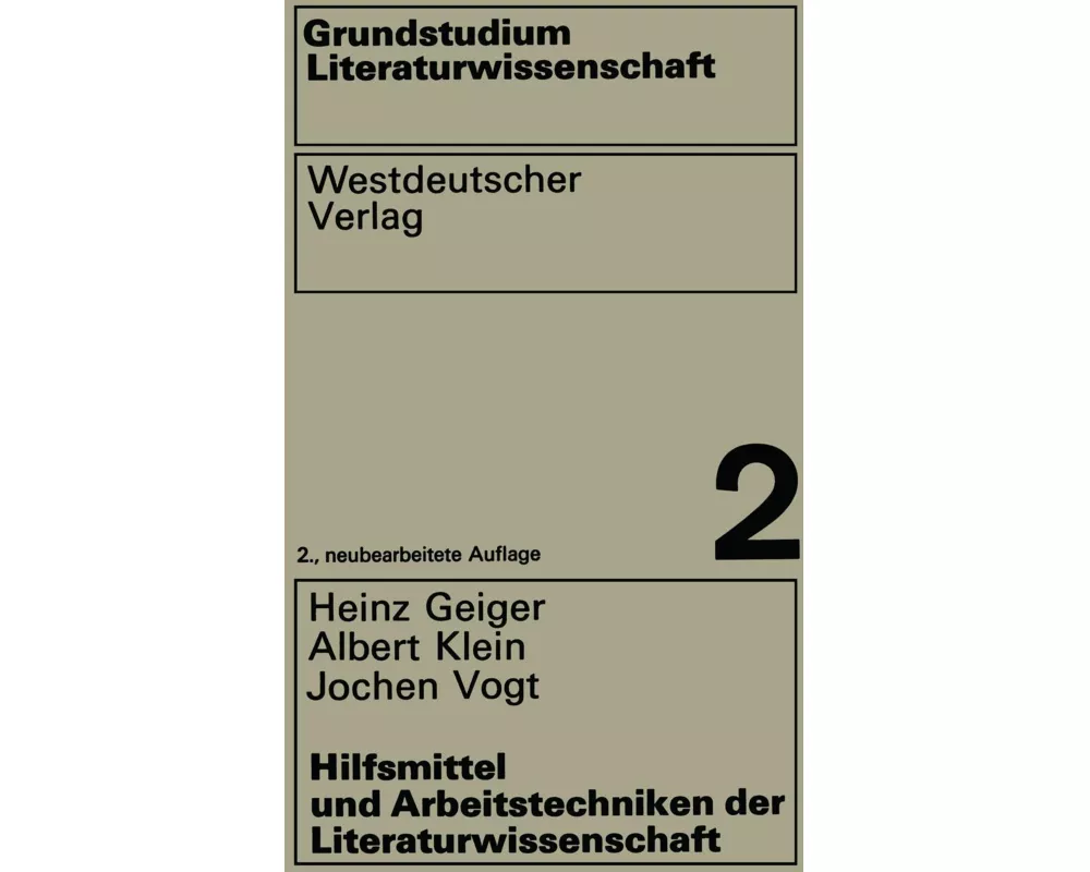 Hilfsmittel und Arbeitstechniken der Literaturwissenschaft