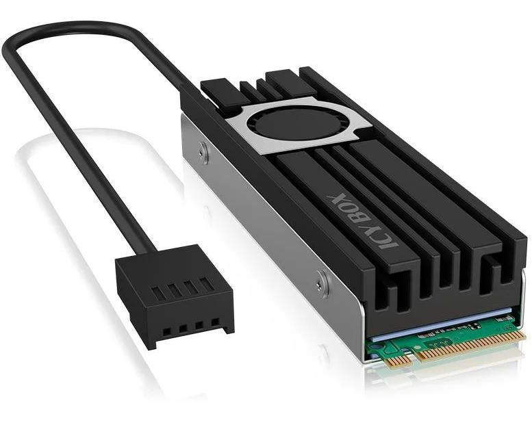 ICY BOX Kühlkörper mit Lüfter für M.2 SSD
