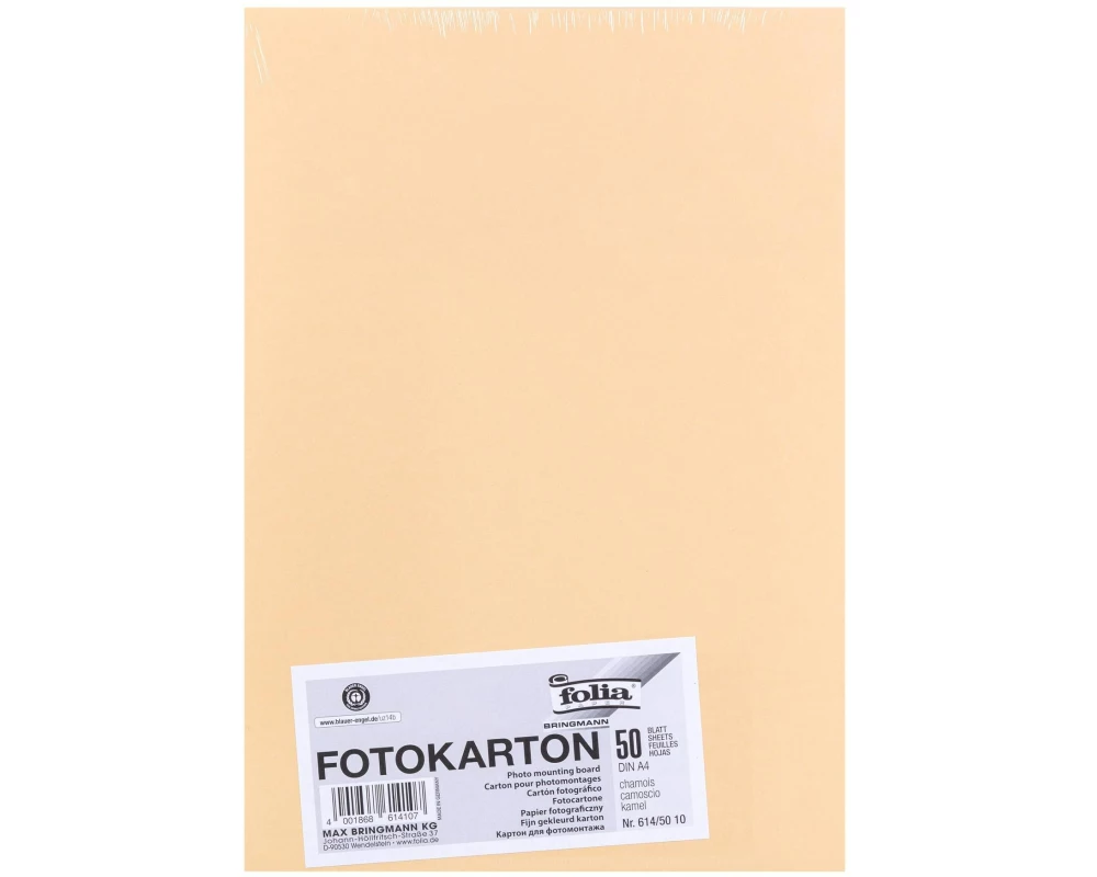 Folia Fotokarton A4, 300 g/m², 50 Blatt, Chamois