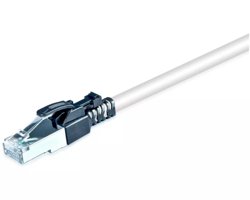 Wirewin Patchkabel Securelock Cat 6A, S/FTP, 15 m, Grau