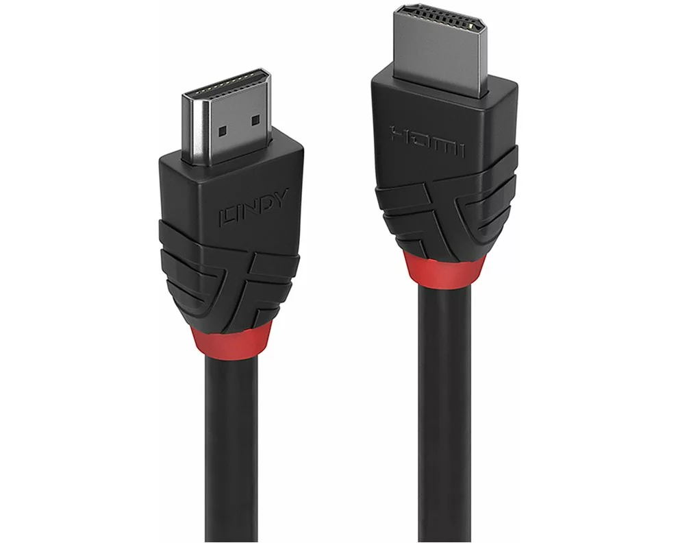 LINDY Black Line Video Cable, HDMI 2.0, HDMI-HDMI M-M, 2m, grey, High Speed