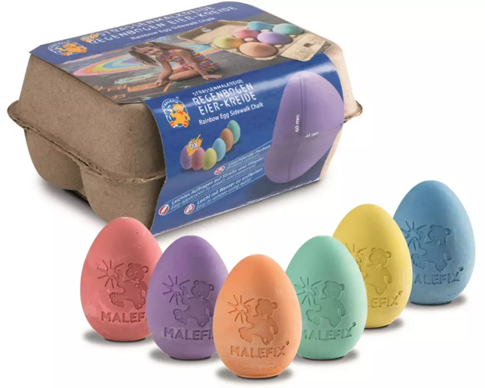 Pustefix Strassenmalkreide Regenbogen Eierkreide 6er Packung