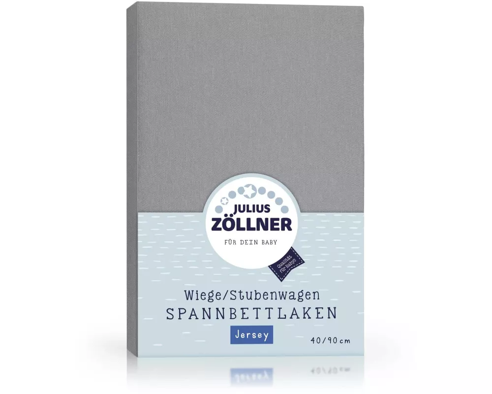 Julius Zöllner Fix-Leintuch Jersey 90 x 40 cm, Anthracite