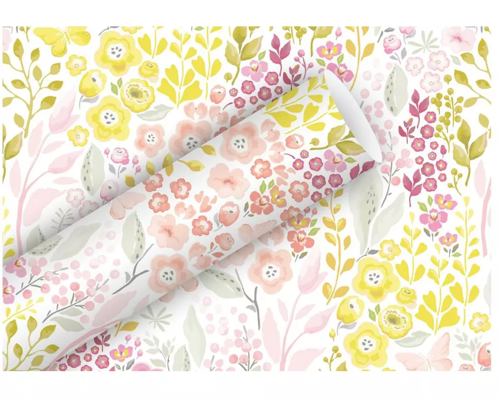 Braun + Company Geschenkpapier Blooming, 2 m x 70 cm