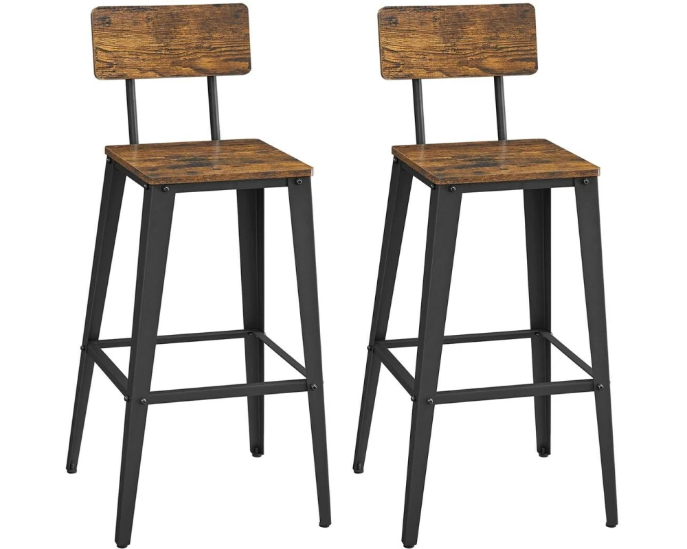 VASAGLE Barhocker 45.4 x 45.4 x 102.2 cm, 2er Set