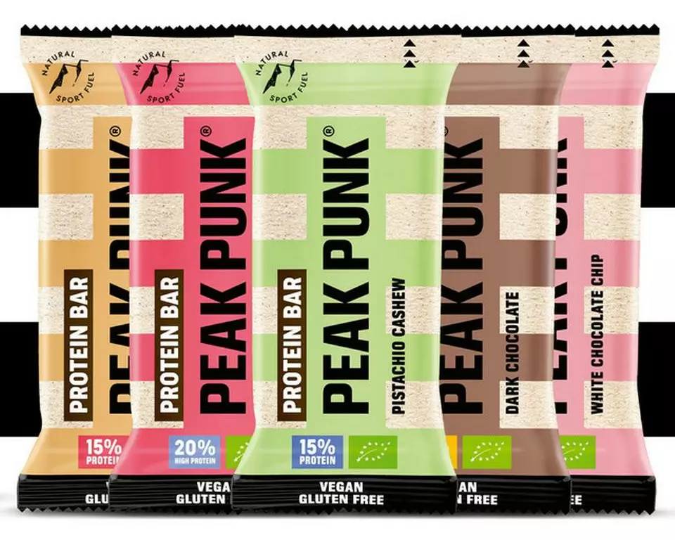 PEAK PUNK Riegel Protein Bar Box 20 x 55g