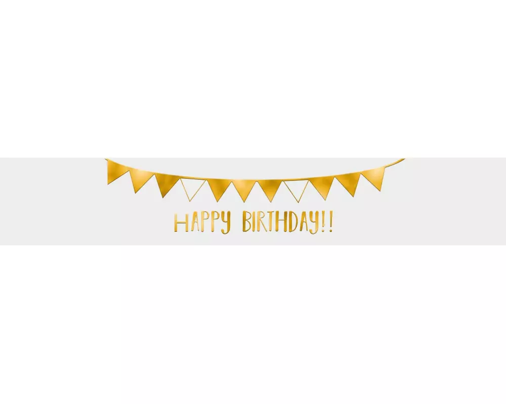 URSUS Banderole Happy Birthday aus Transparentpapier