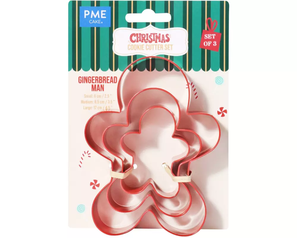 PME Guetzli-Ausstecher Lebkuchenmann 3 Stück, Rot