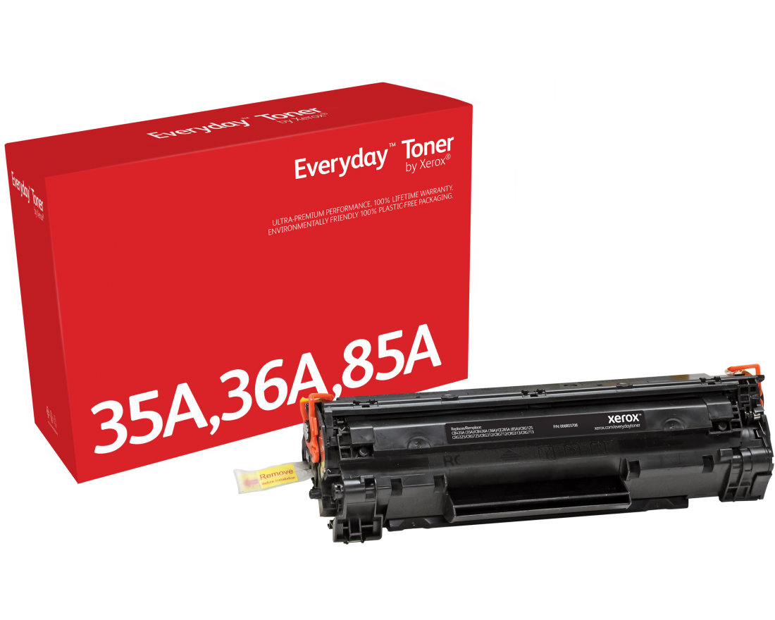 Everyday™ Schwarz Tonermodul von Xerox kompatibel mit HP 35A 36A 85A (CB435A/ CB436A/ CE285A), Standardkapazität