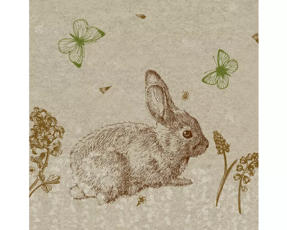 Paper + Design Papierservietten Cute Bunny 33 cm x 33 cm, 25 Stück