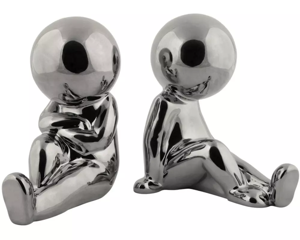 present time Buchstütze Joey 2 Stück, Silber