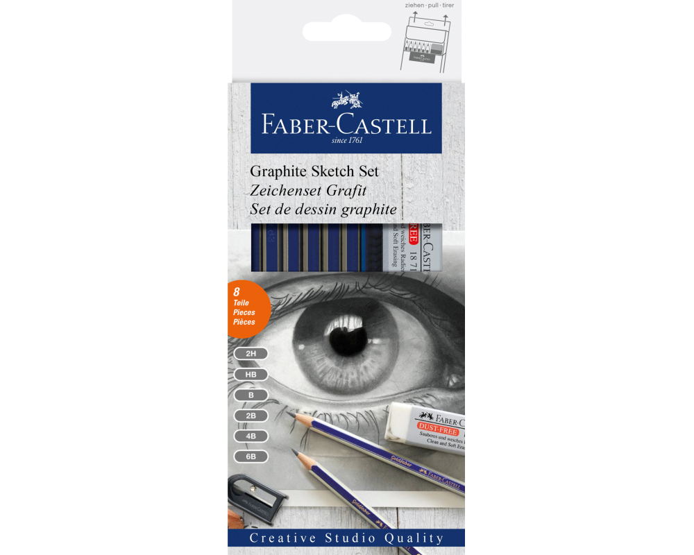 FABER-CASTELL Goldfaber Zeichenset 114000 Bleistift,Radierer/Spitzer