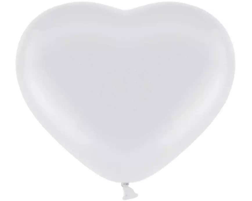 Belbal Luftballon Herz Weiss, Ø 28 cm, 25 Stück