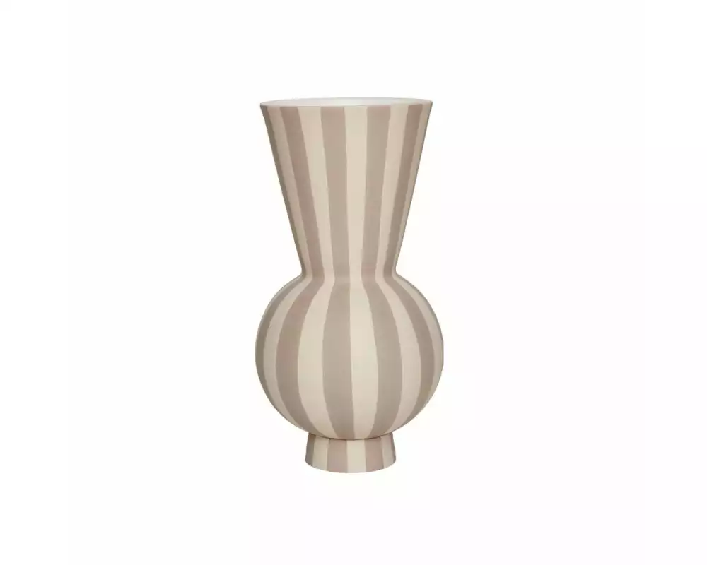 OYOY Vase Toppu 28 cm, Grau/Weiss