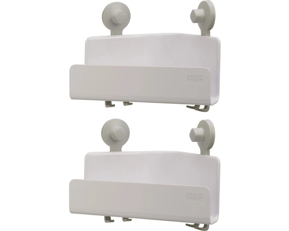 Joseph Joseph Eckduschablage EasyStore, Weiss, 2er Set