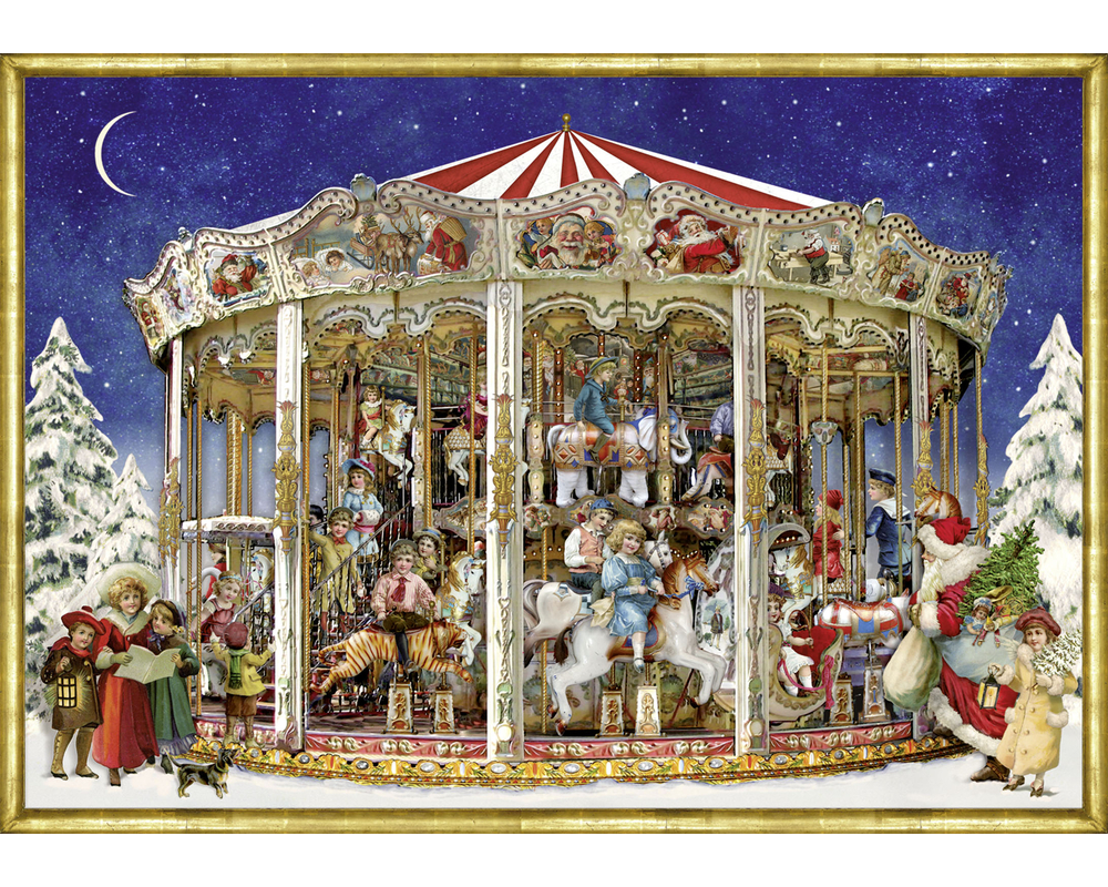 COPPENRATH A4 Adventskalender 71324 Nostalgisches Weihnachtskarus