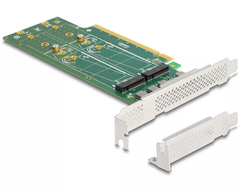 Delock Host Bus Adapter PCI-Express x16 - 4 x NVMe M.2 Key M 110 mm