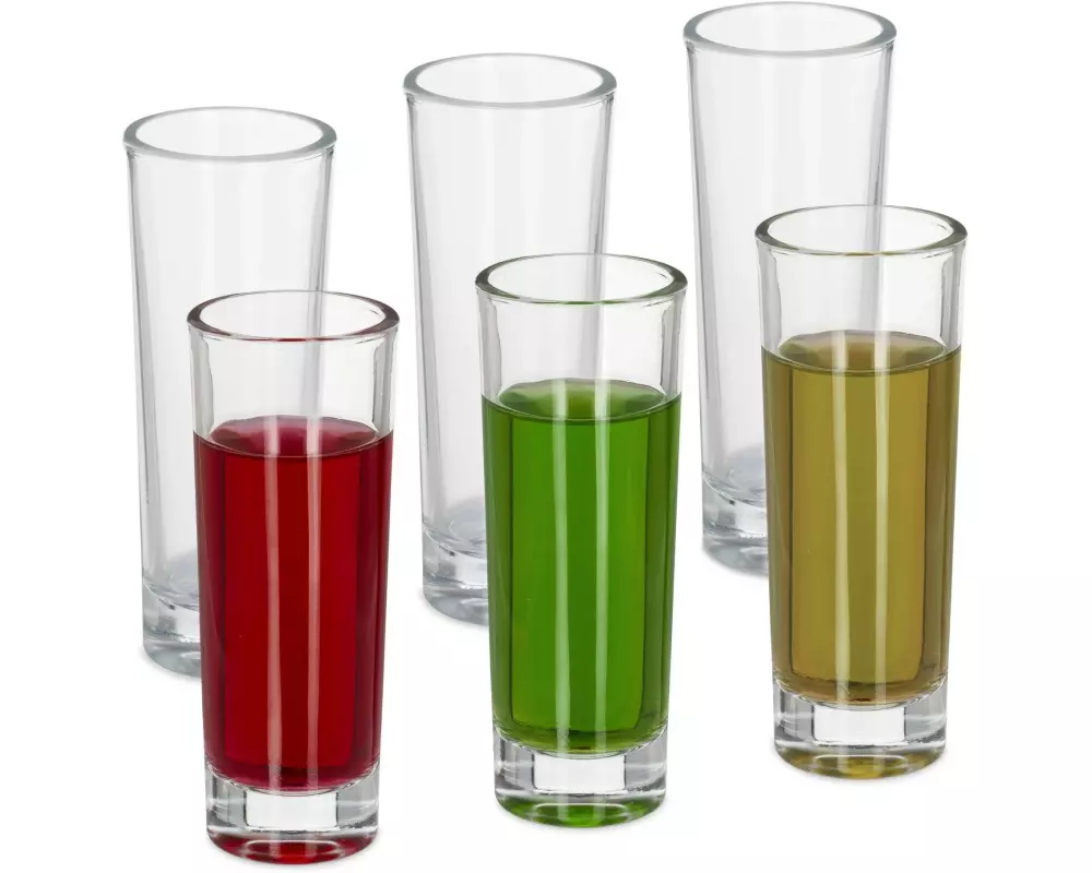 relaxdays Schnapsglas 6 Stück, 60 ml