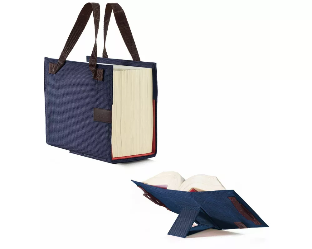 LexSKIN Einband in Gr. L (Sartorius) in Marine-Blau mit ausklappbarer Buchstütze