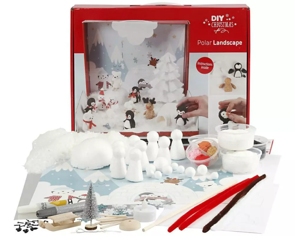 Creativ Company Bastelset Weihnachtslandschaft Polar