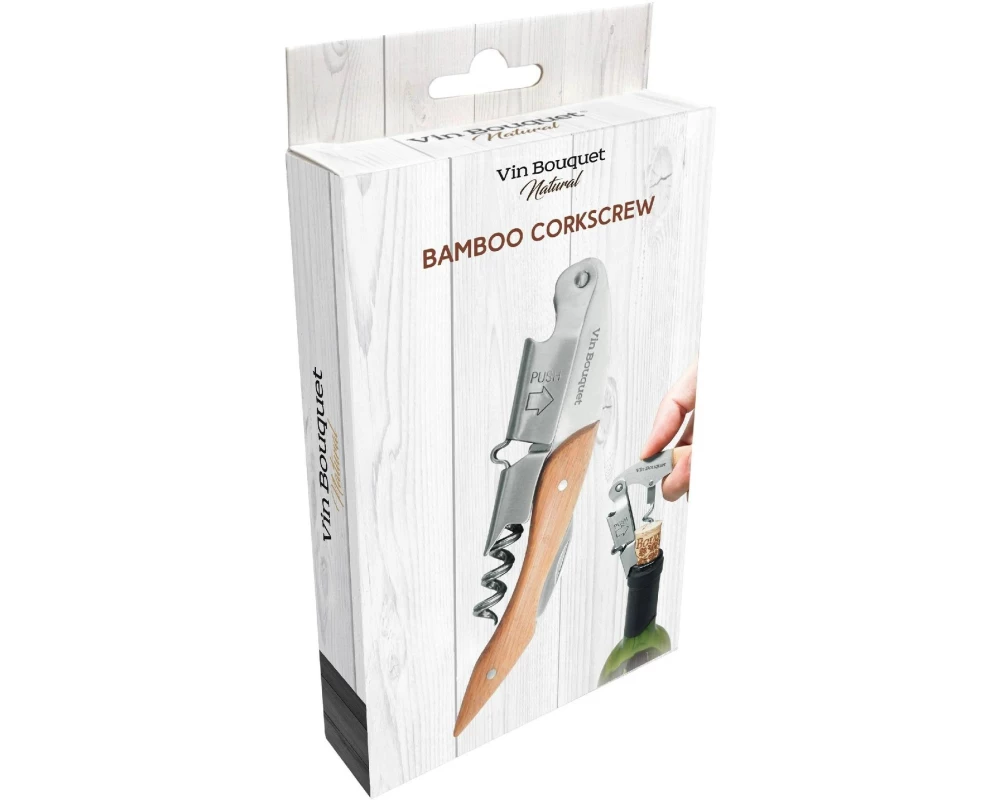 Vin Bouquet Kellnermesser Bambus Braun/Silber