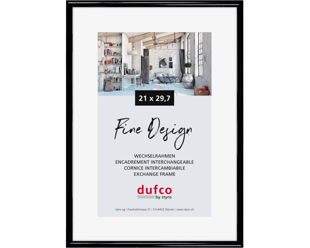 DUFCO Bilderrahmen 21x29.7cm 1400.40051 Fine Design schwarz