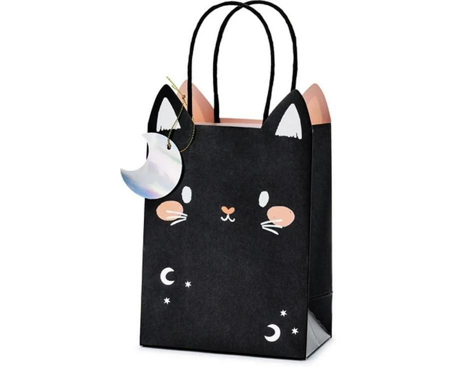 Partydeco Geschenktüte Katze 8 x 14 x 18 cm, 1 Stück