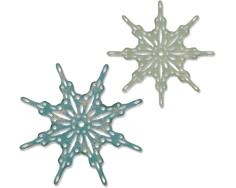 SIZZIX Stanzformen Schneeflocken 664227 2er Set