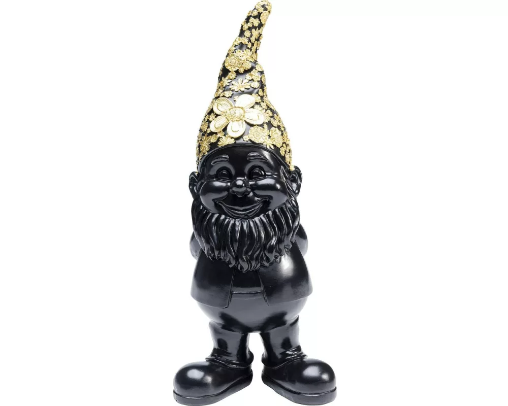 Kare Dekofigur Zwerg Stehend 30 cm, Schwarz/Gold