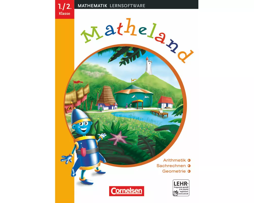 Matheland, Mathematik-Lernprogramm, In DVD-Box, Teil 1: 1./2. Schuljahr, Arithmetik, Sachrechnen, Geometrie, CD-ROM