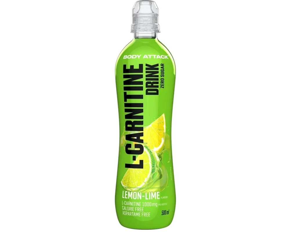 PowerFood One Body Attack L-Carnitine Drink Lemon Lime, 18 x 500 ml
